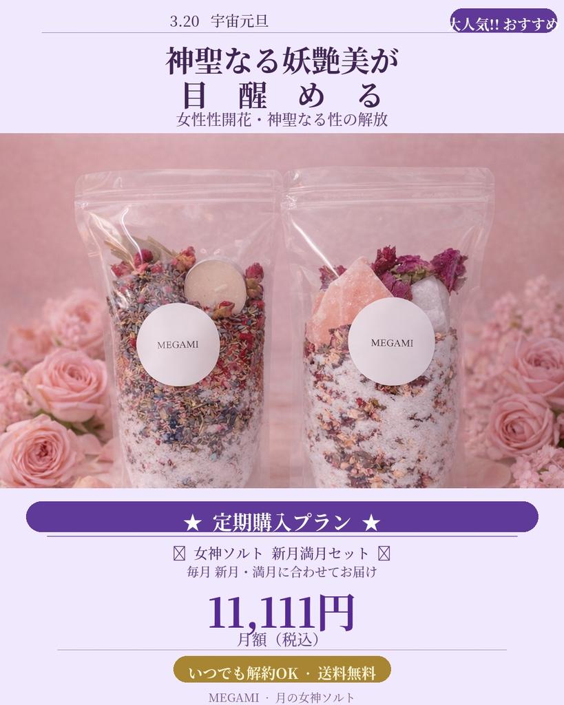 【VIP｜月額11,111円】女神ソルト 新月・満月セット500g×2袋